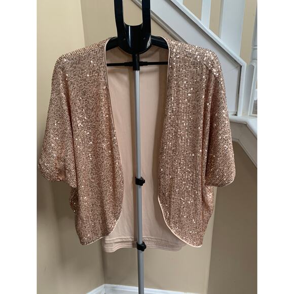 Maurice's Gold Sequin One Size Women's Shawl Coverup - Picture 1 of 6